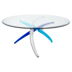 Reflex Fili d’Erba 72 Table, Tulczinsky, Murano Glass Table Base, Italy.