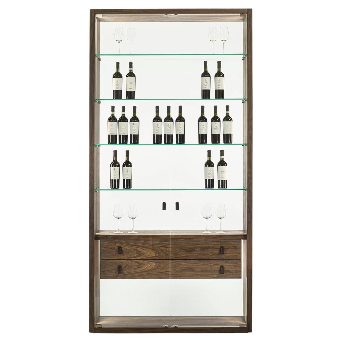 Reflex Solid Wood Display Cabinet, Designed by Authentic Design, Made in Italy  For Sale