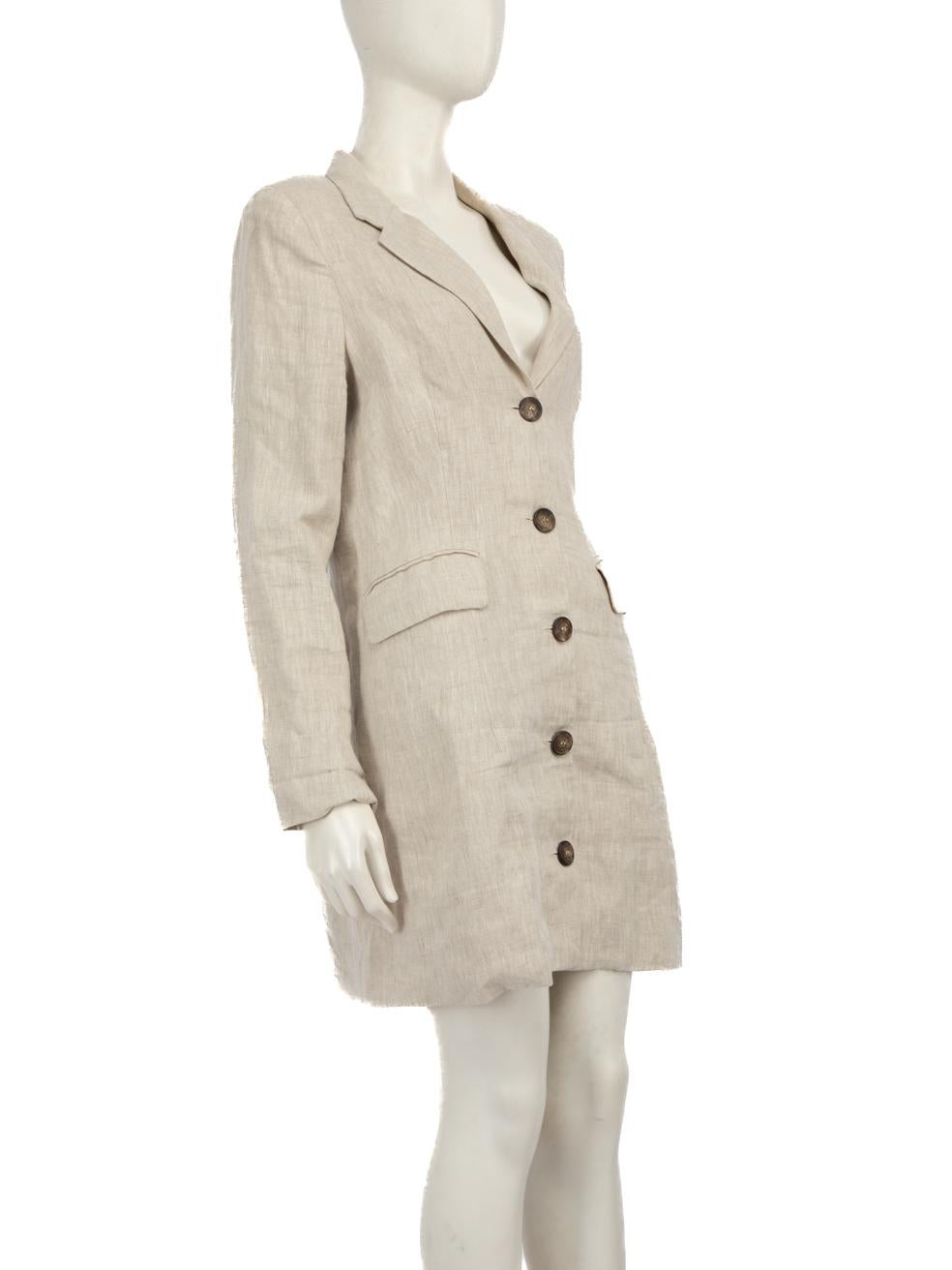CONDITION is Very good. Minimal wear to the dress is evident. Light discolouration under both armpits on the lining. Pilling to the fabric under both armpits. Plucks to the weave inside both front pockets on this used Reformation designer resale