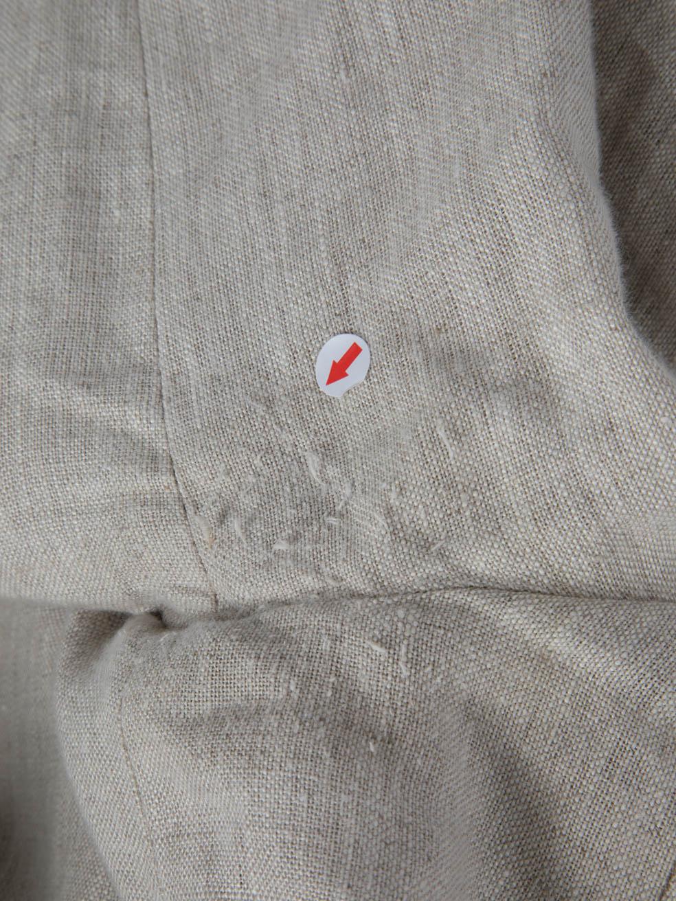 Reformation Beige Linen Buttoned Blazer Dress Size L For Sale 2