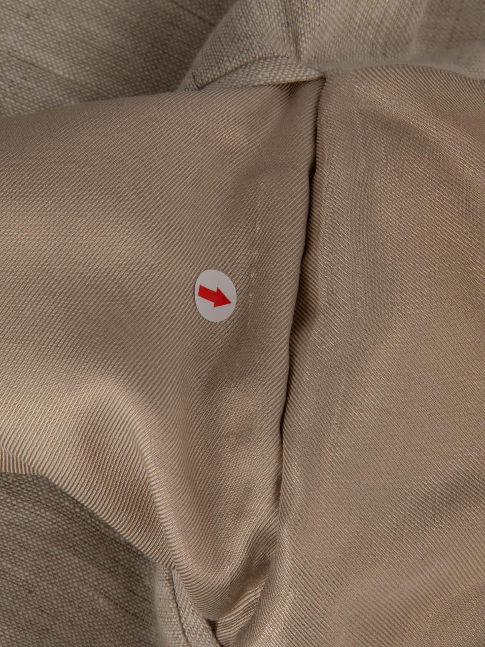 Reformation Beige Linen Buttoned Blazer Dress Size L For Sale 4