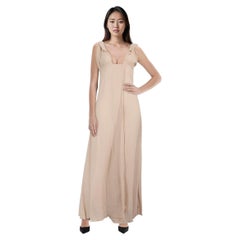 Robe longue beige à nœuds de Reformation Taille XS