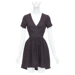 REFORMATION black open back V neck short sleeve mini dress US2 S