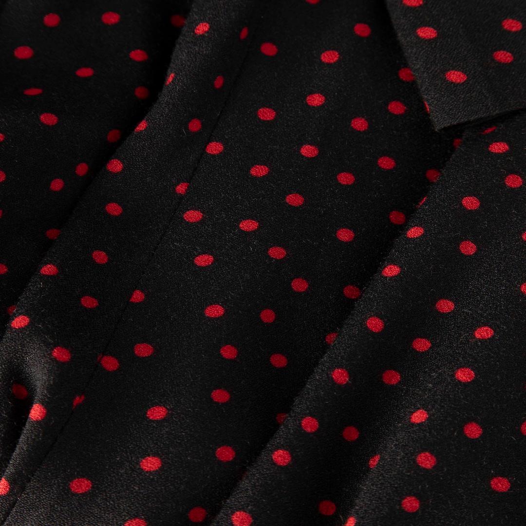 Women's Reformation Black Polka Dot Midi Dress Size S