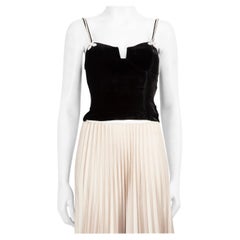 Reformation Black Velvet Crystal Top Size XXS