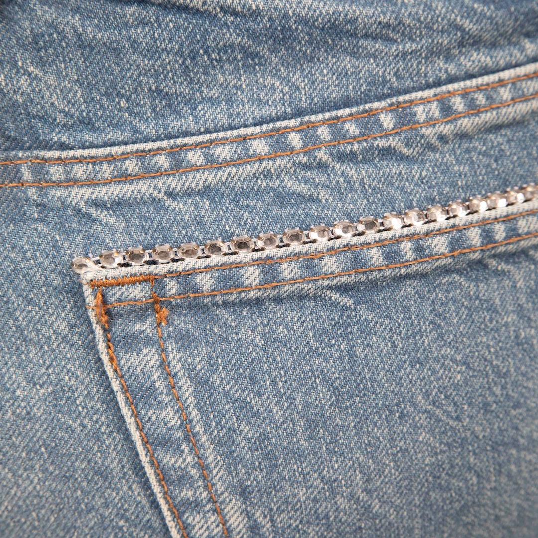 Vaqueros Reformation Blue Denim Embsllished Talla XS en Nuevo estado para la venta en London, GB