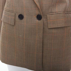 REFORMATION brauner umweltfreundlicher Stoffüberschuss karierter Blazer XS