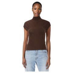 Reformation Brown Mock Neck Knit Top Size XS