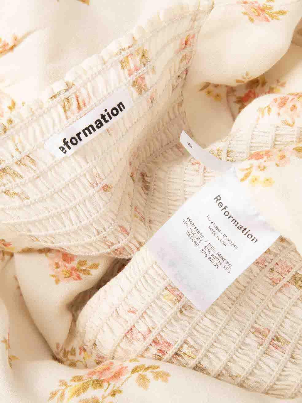 Haut élastique à imprimé floral Reformation, taille S en vente 1