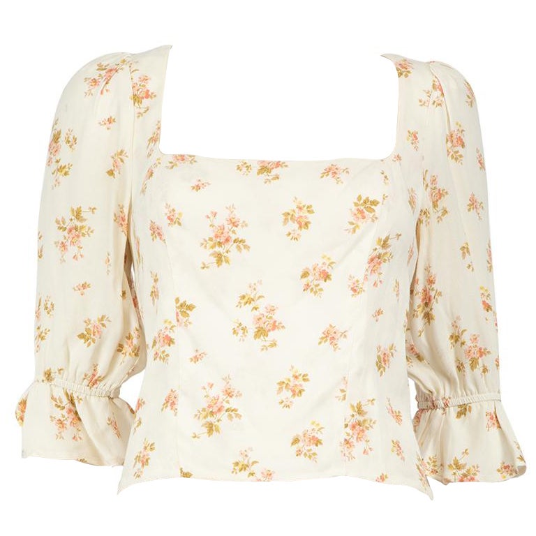 Top elasticizzato con stampa floreale Reformation taglia S