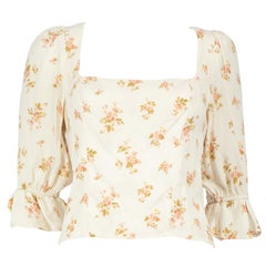 Top elasticizzato con stampa floreale Reformation taglia S