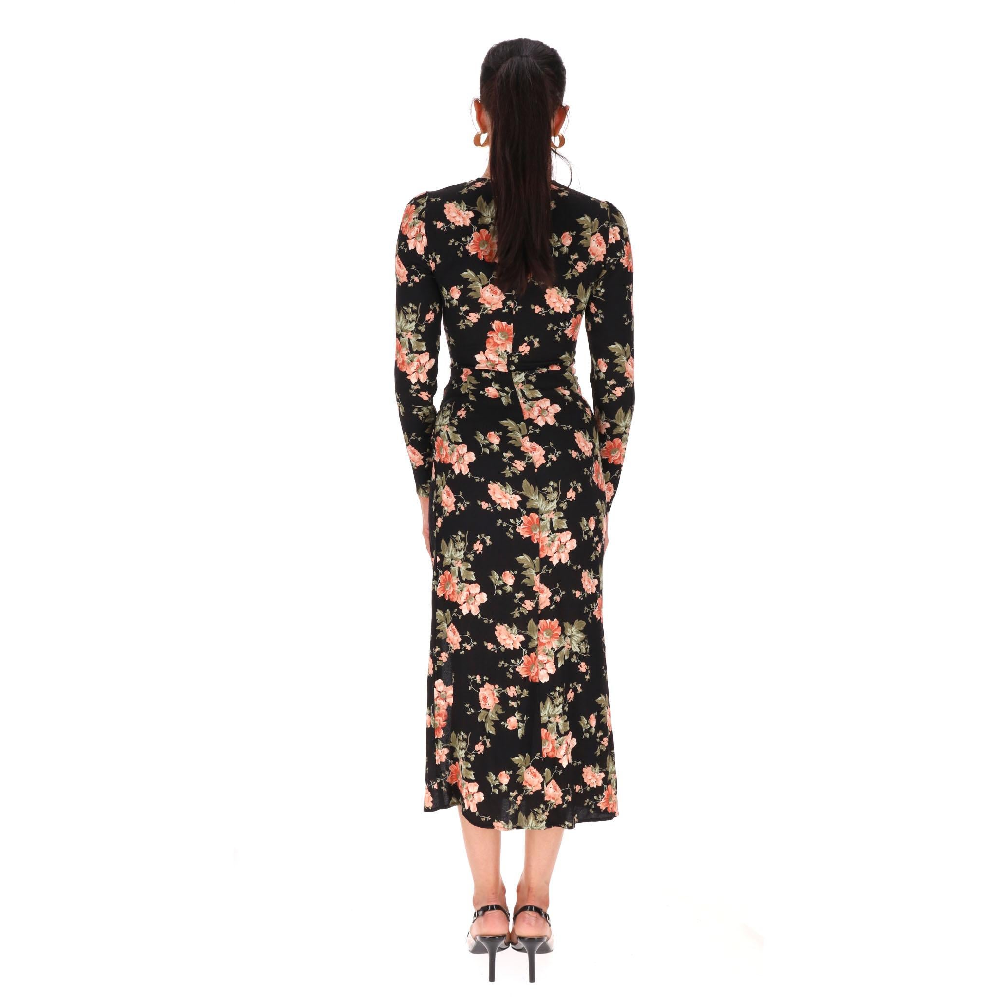 Reformation Midikleid mit Blumendruck im Zustand „Hervorragend“ im Angebot in London, GB
