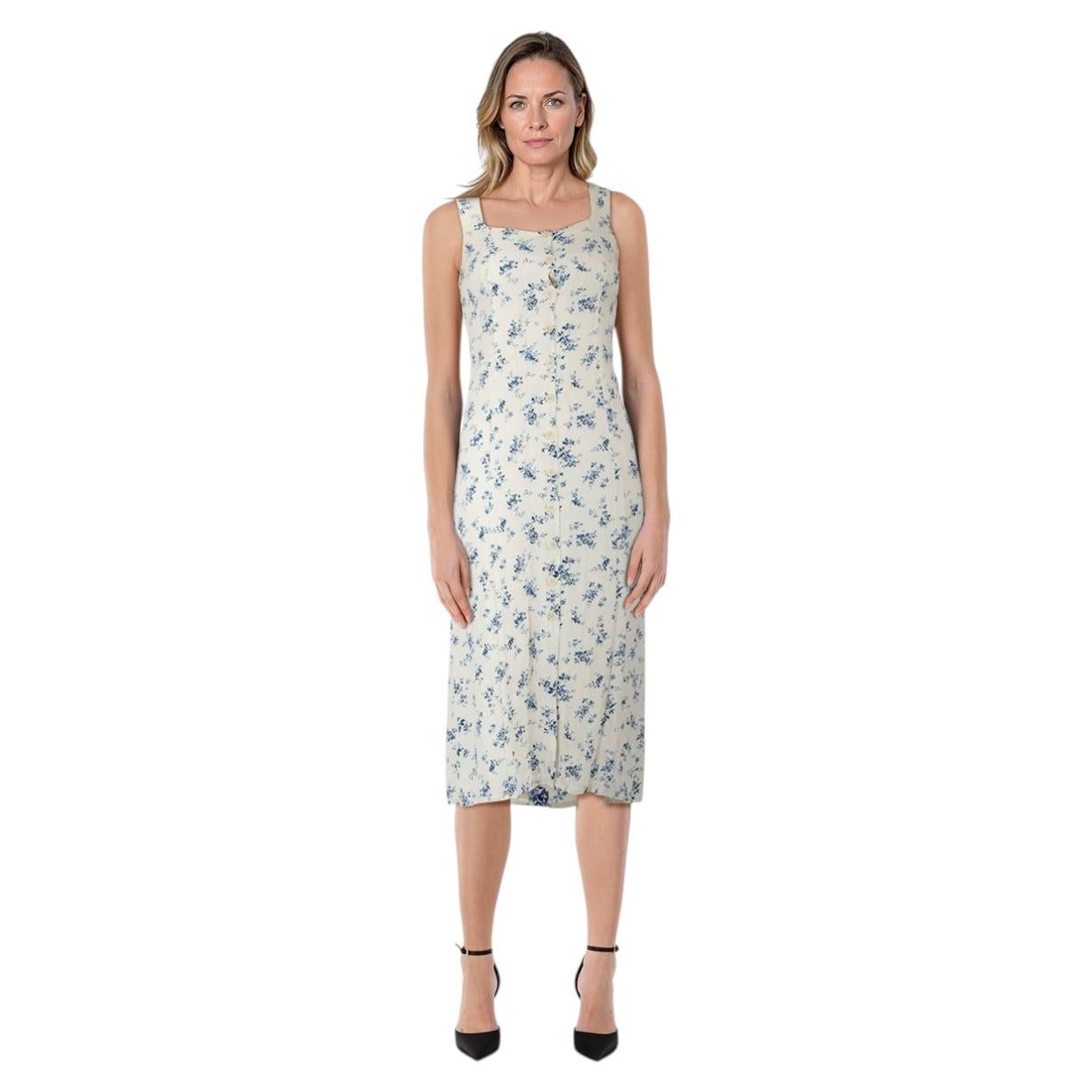 Reformation Floral Waist Tie Midi Dress Size XXS