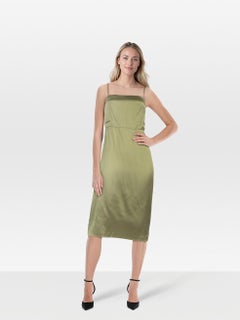 Reformation Green Silk Oaklie Midi Dress Size XS