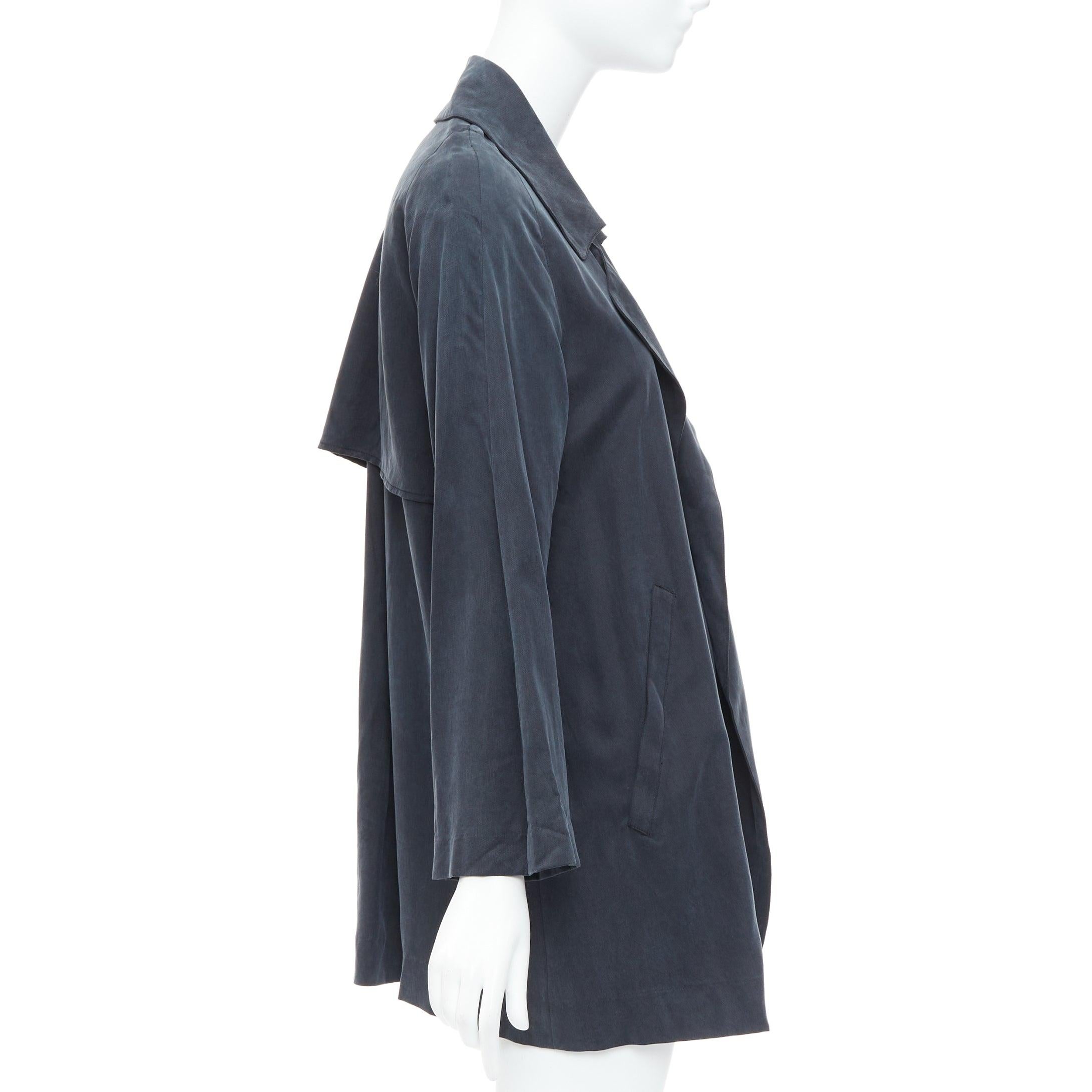 Cappotto drappeggiato con collo fluido in tencel grigio REFORMATION US0 XS In condizioni discrete in vendita a Hong Kong, NT