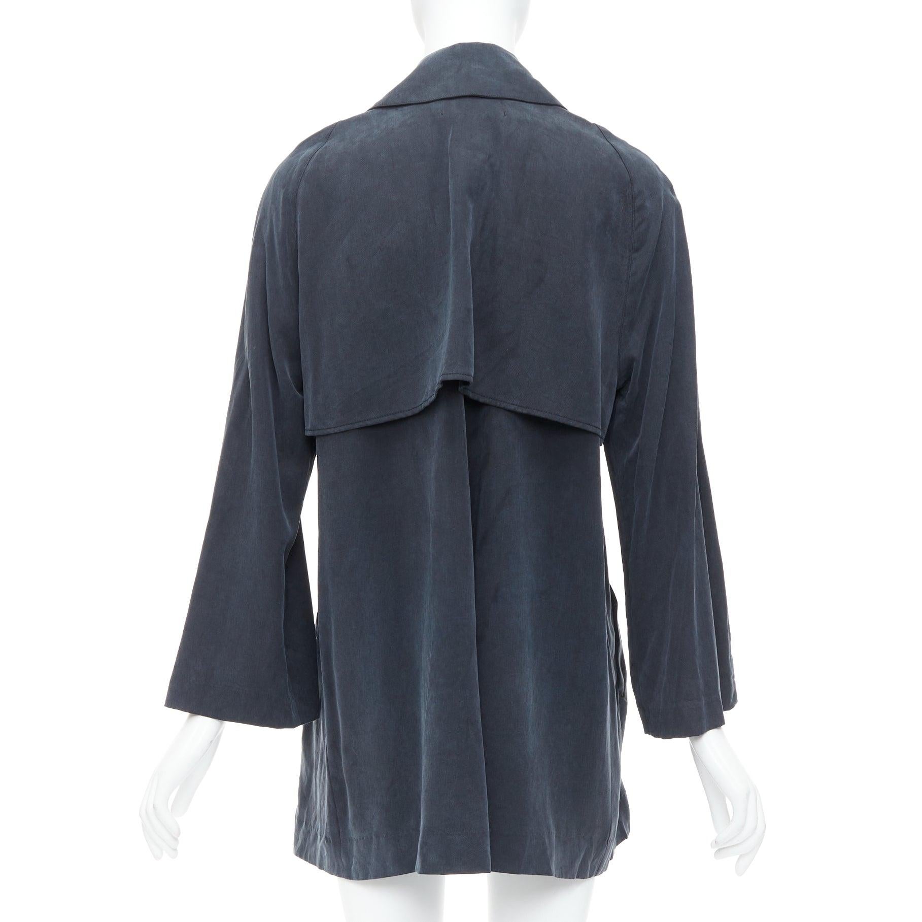 Donna Cappotto drappeggiato con collo fluido in tencel grigio REFORMATION US0 XS in vendita