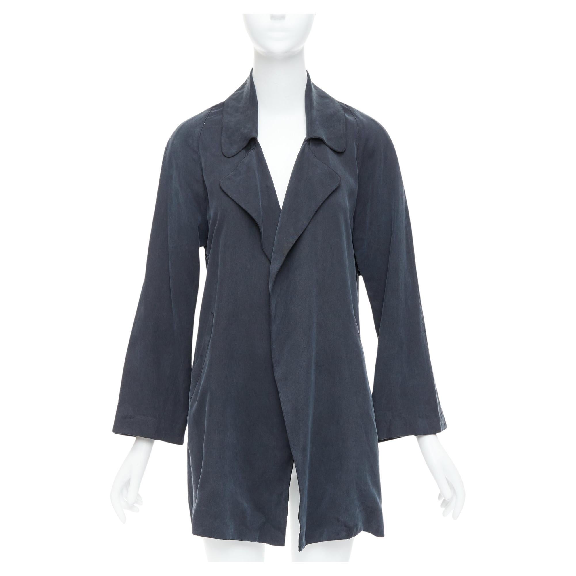 Cappotto drappeggiato con collo fluido in tencel grigio REFORMATION US0 XS