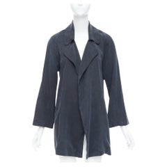 REFORMATION grey tencel flowy collared draped coat US0 XS
