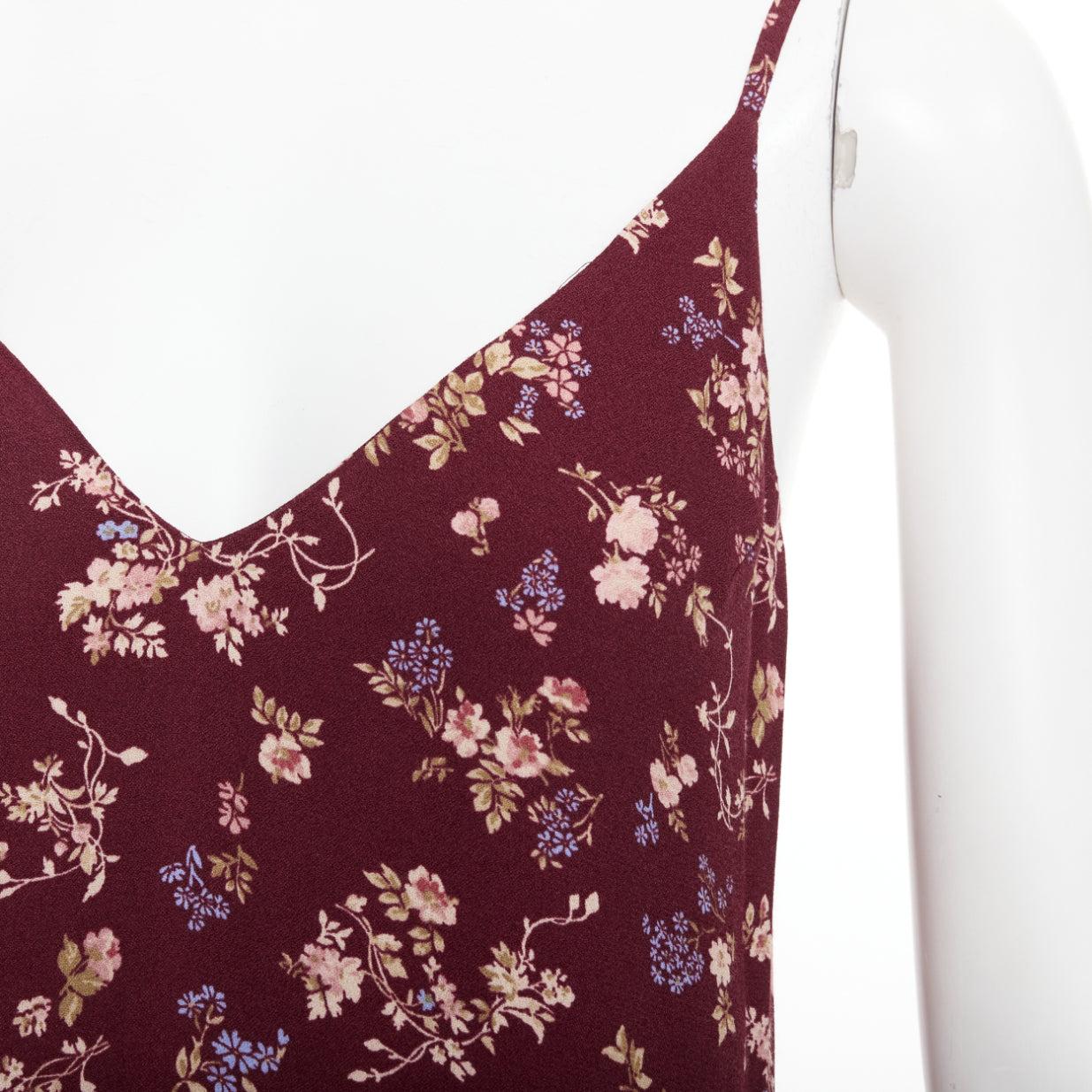 REFORMATION Marlowe bordeaux viscose imprimé floral mini robe à fente haute US0 XS
Référence : SNKO/A00653
Marque : Reformation
Modèle : Marlowe
MATERIAL : Viscose, mélange
Couleur : Bourgogne, Multicolore
Motif : Floral
Fermeture : Slip On
Détails