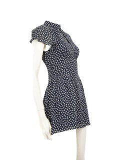 Reformation Navy Abstract Pattern Dress Size XXS