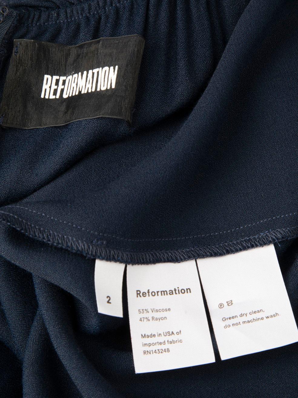 Reformation Marineblaues ärmelloses Maxikleid Größe XS im Angebot 1