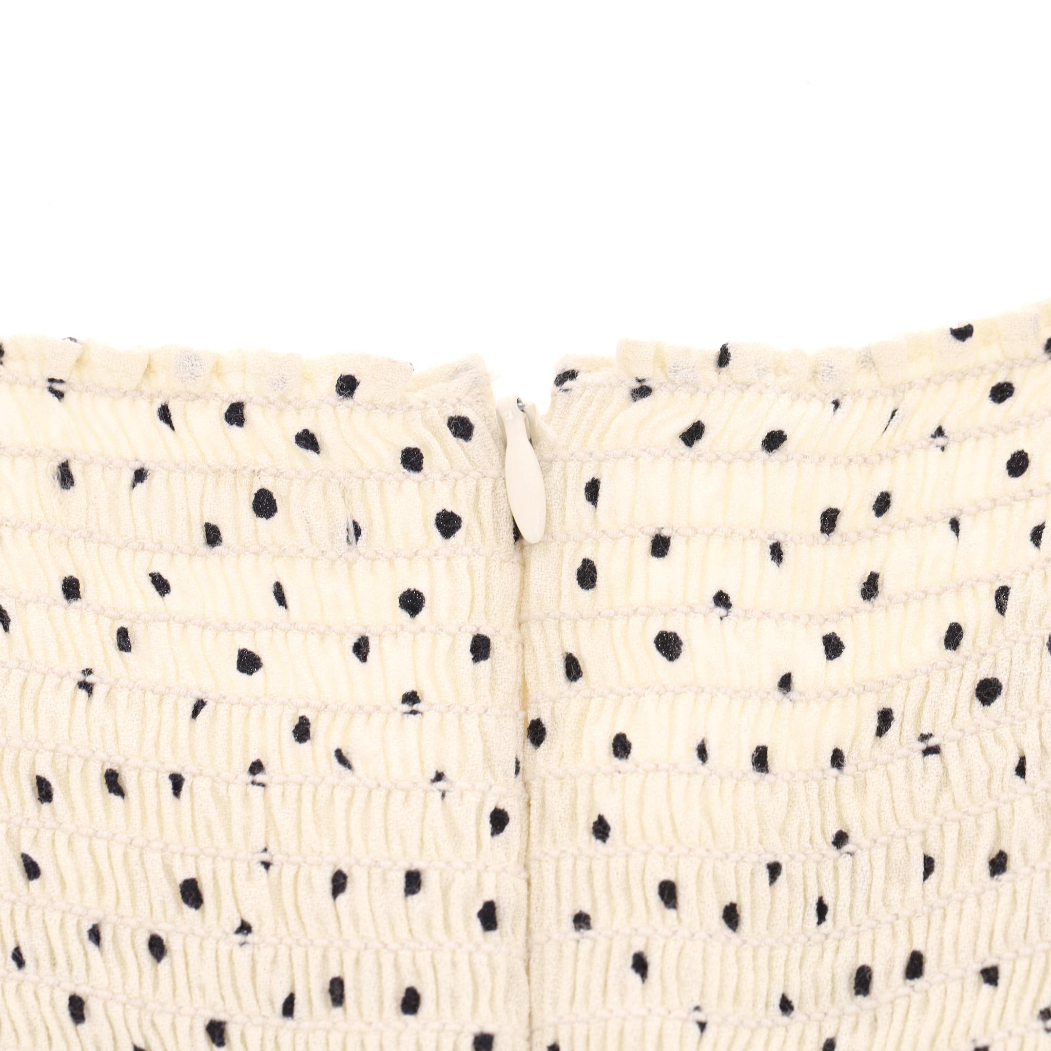 Reformation Polka-Dot Puff Sleeve Mini Dress For Sale 1