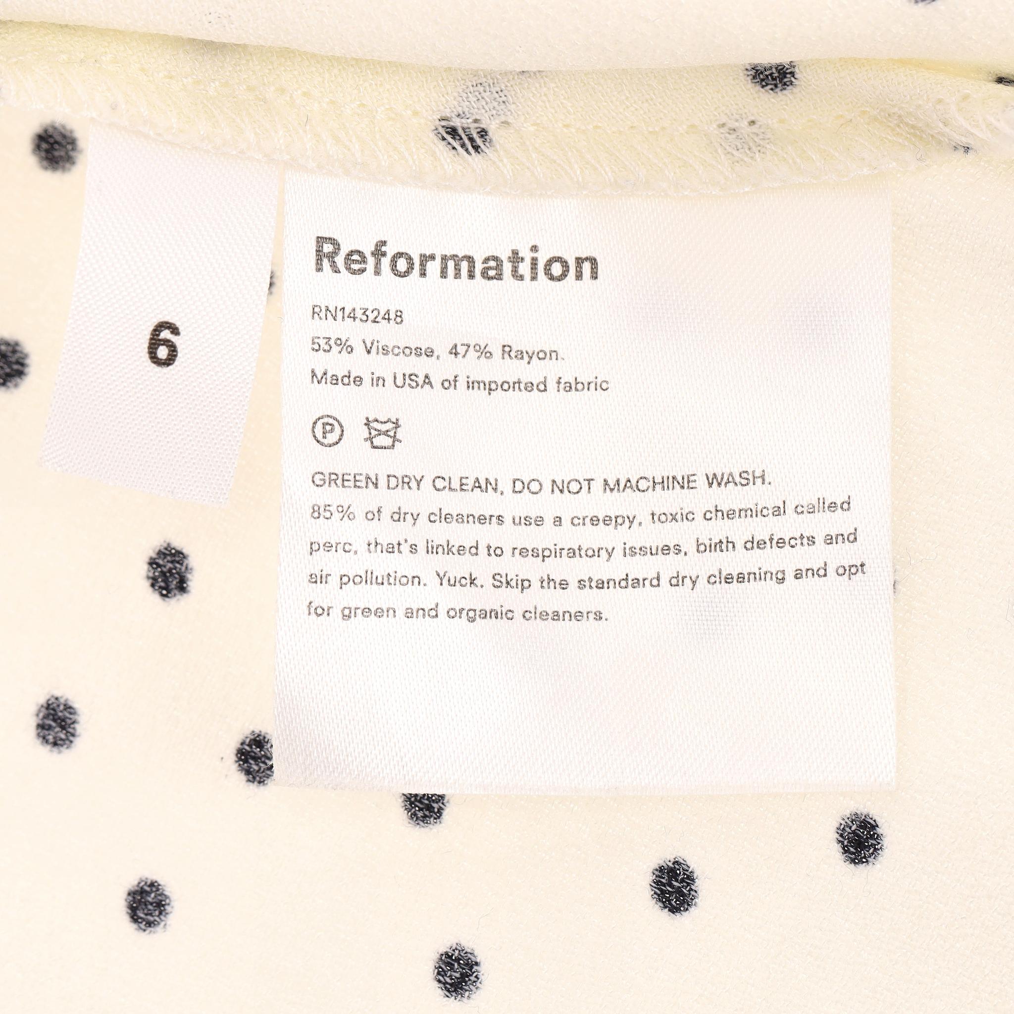 Reformation Polka-Dot Puff Sleeve Mini Dress For Sale 3