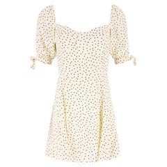 Reformation Polka-Dot Puff Sleeve Mini Dress