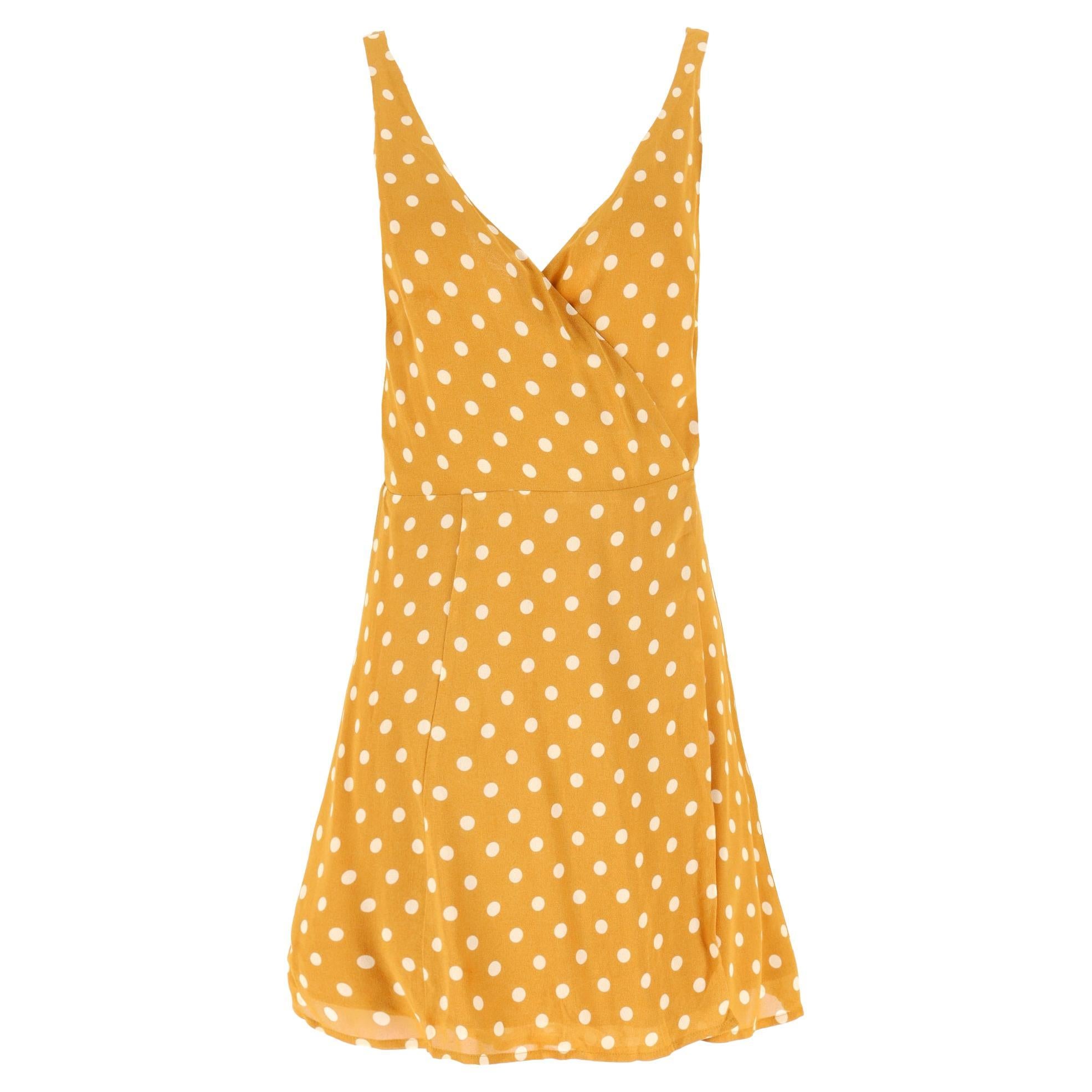 Reformation Polka-Dot Wrap Mini Dress