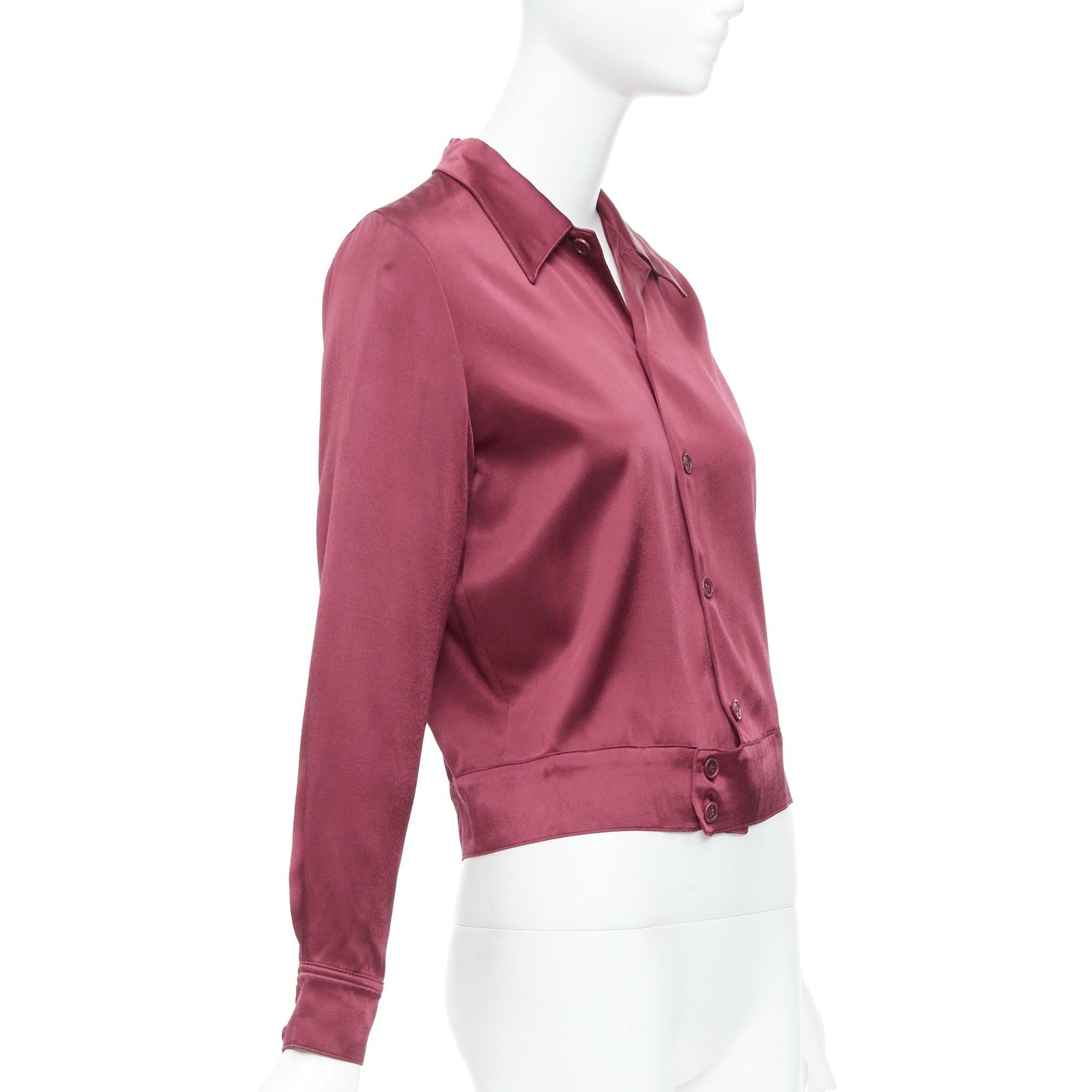 Rouge REFORMATION veste crop en satin rouge brodée Not Your Baby XS en vente