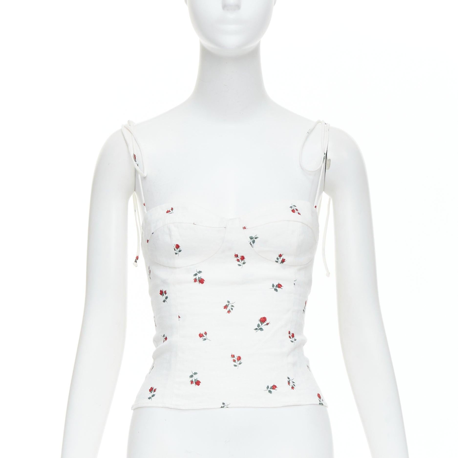REFORMATION ensemble de 2 débardeurs en lin à carreaux verts imprimés roses taille US0 XS en vente 1