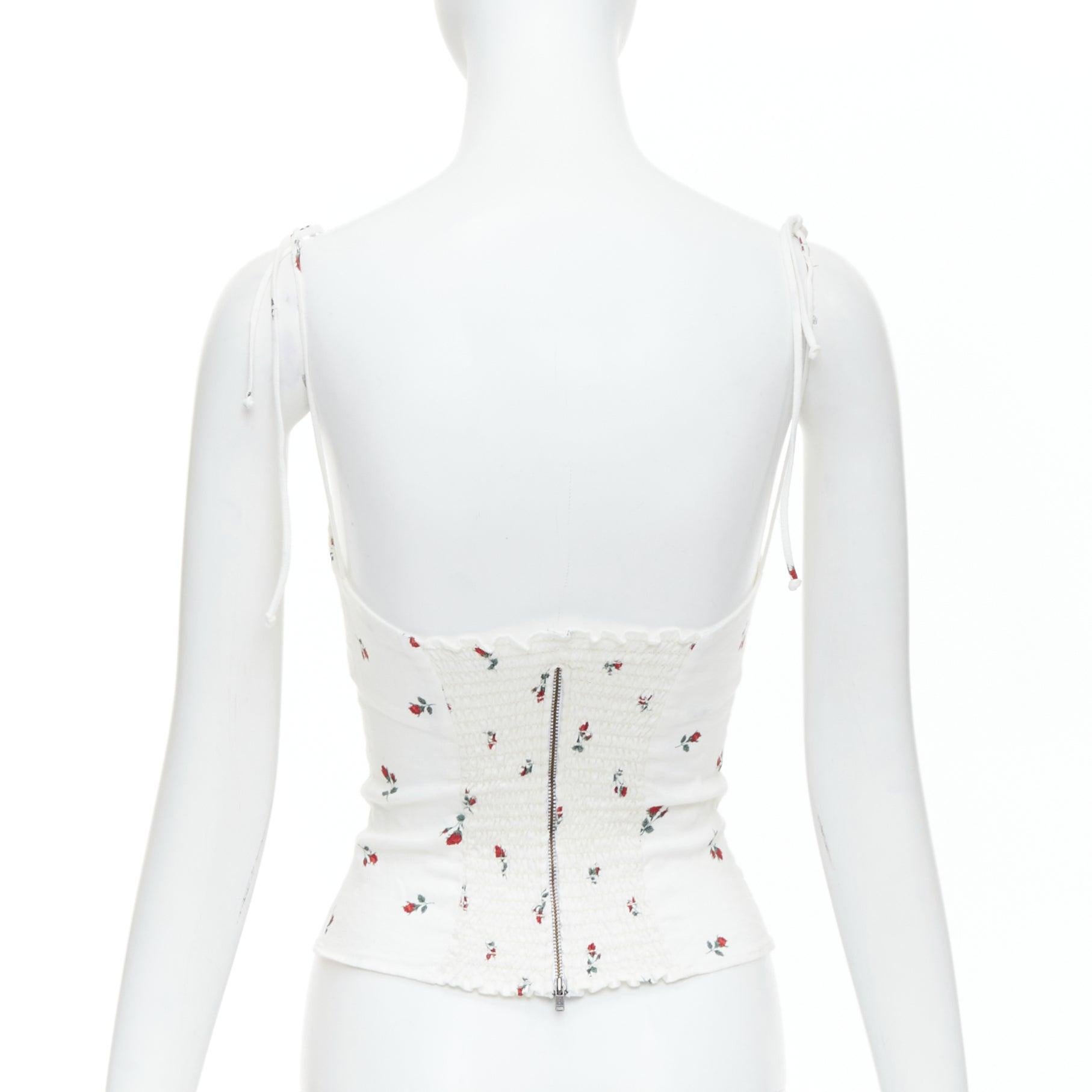 REFORMATION ensemble de 2 débardeurs en lin à carreaux verts imprimés roses taille US0 XS en vente 4