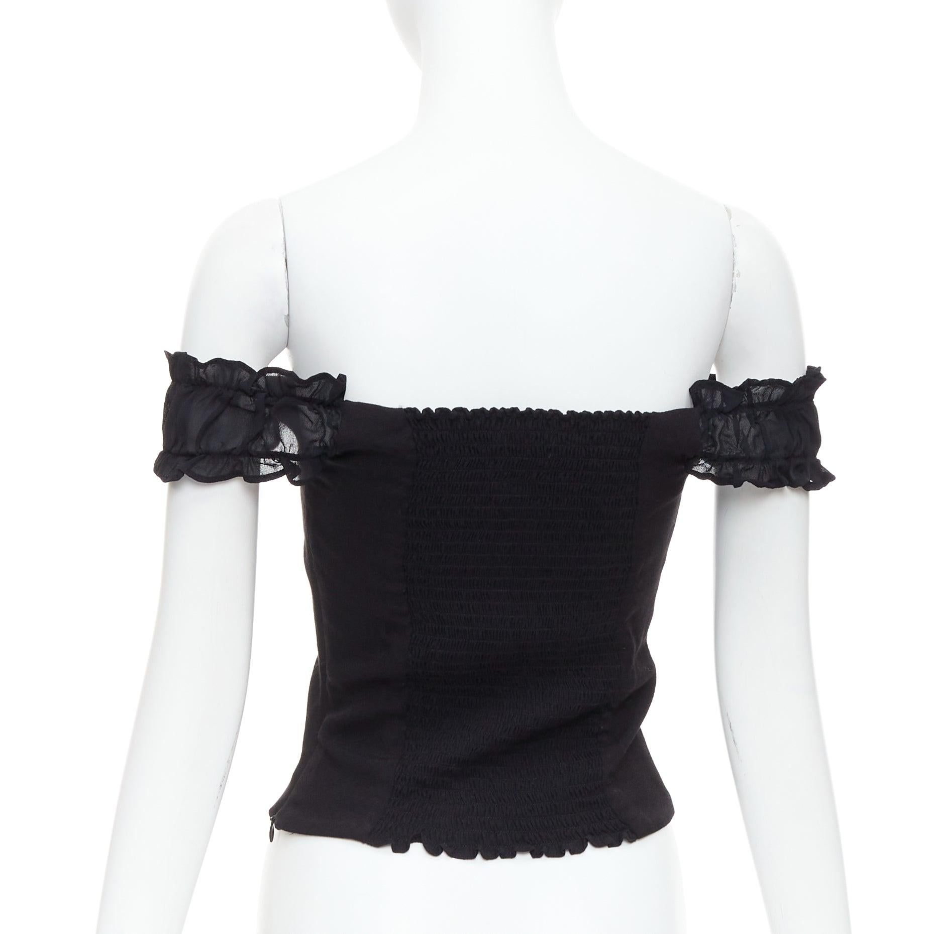 RIFORMA Set di 3 top in lino a cuore US0 drappeggiato cami XS increspato US2 S in vendita 4