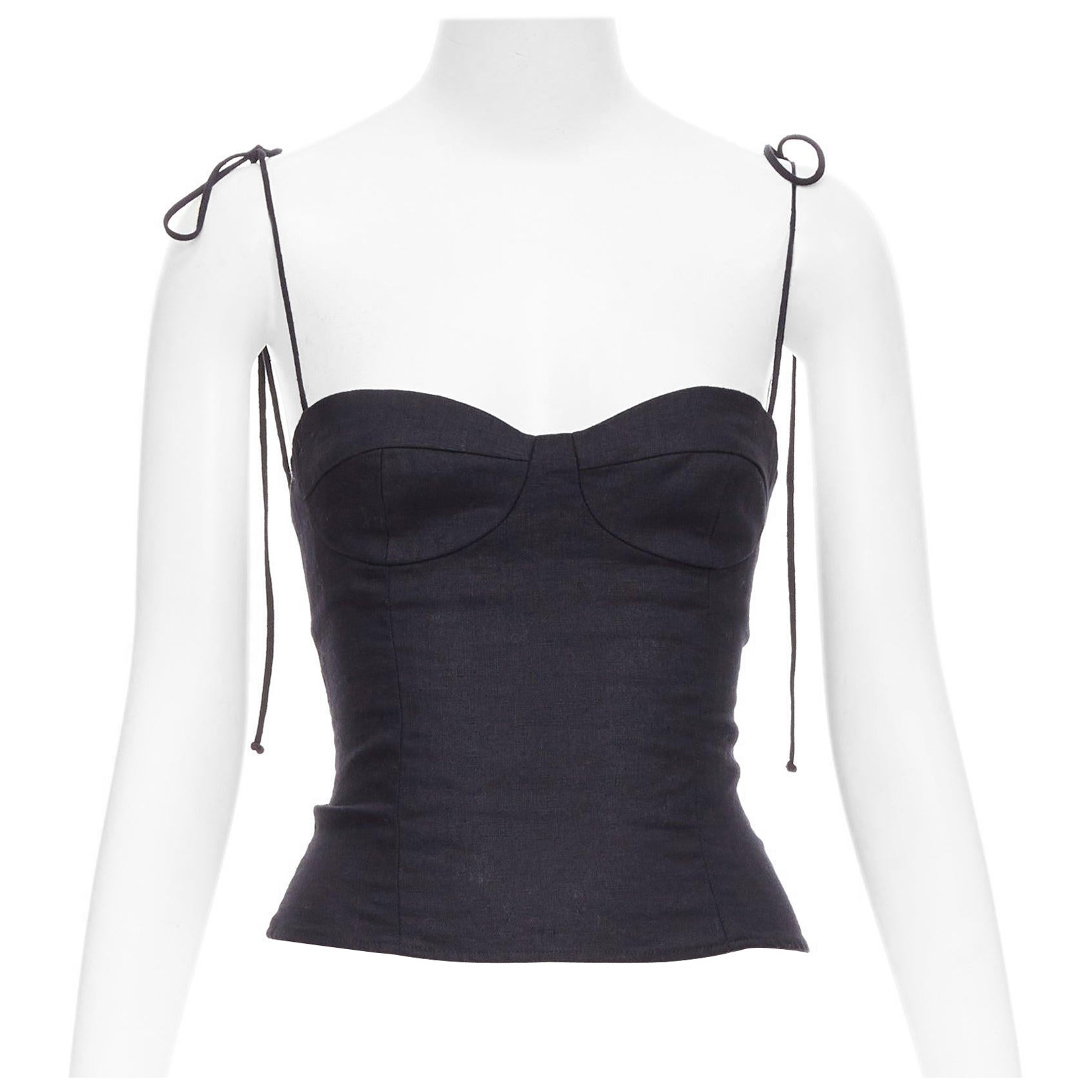 REFORMA Conjunto de 3 top lino sweetheart US0 drape cami XS ruched tank US2 S