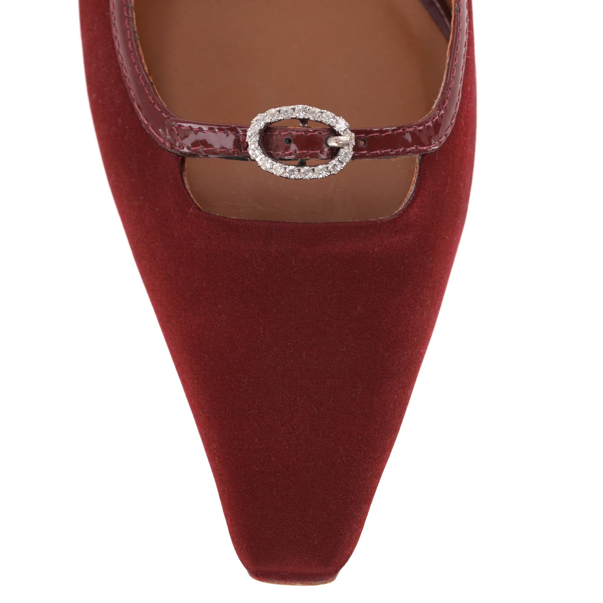 Reformation Suede Slingback Heels With A Crystal Buckle For Sale 1