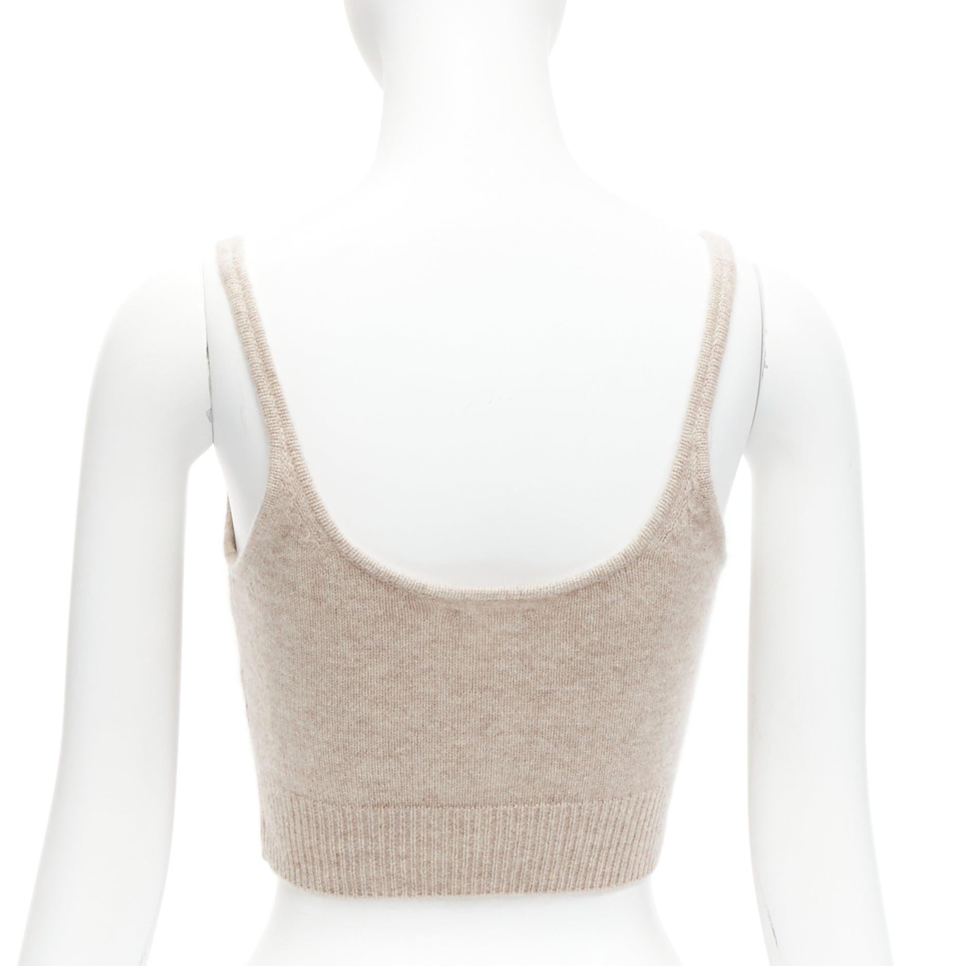 Women's REFORMATION Varenne 100% recycled cashmere scoop neck cropped tank top XS For Sale