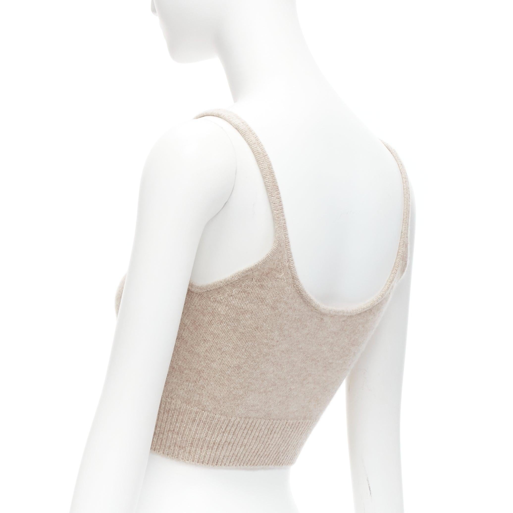 REFORMATION Varenne 100% recycled cashmere scoop neck cropped tank top XS For Sale 1