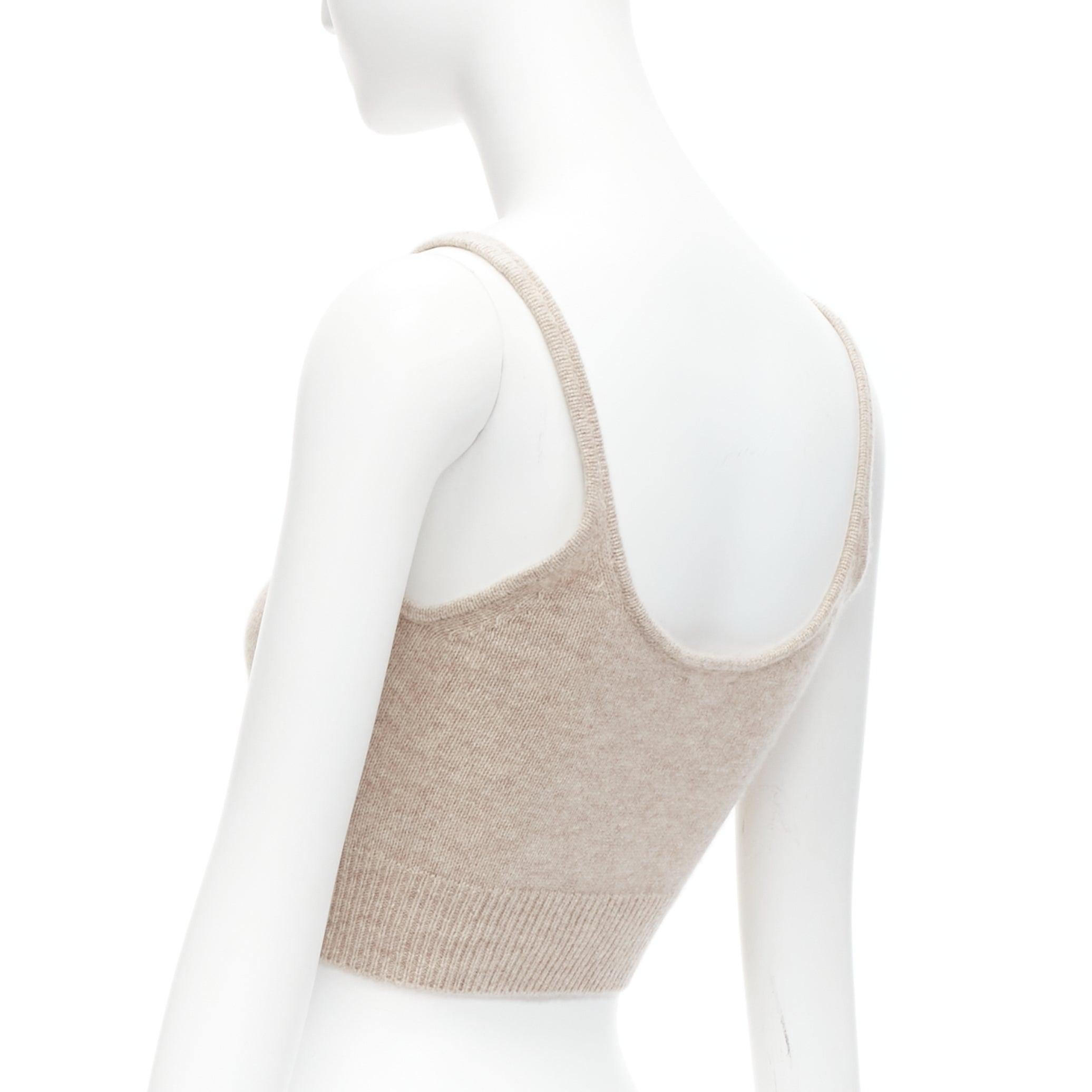 REFORMATION Varenne 100% recycled cashmere scoop neck cropped tank top XS 1