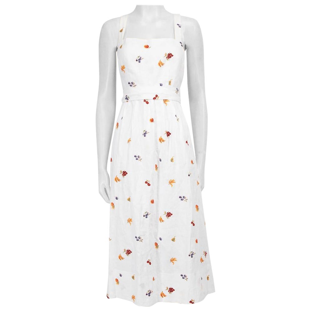 Reformation White Floral Midi Cruise Dress Size XS