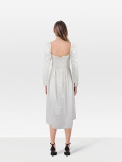 Reformation White Square Neck Maxi Dress Size L