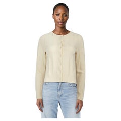 Reformation White Wool Knit Cardigan Size XS