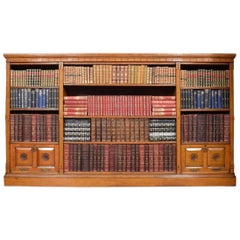 Reformed Gothic Golden Oak Open Bookcase