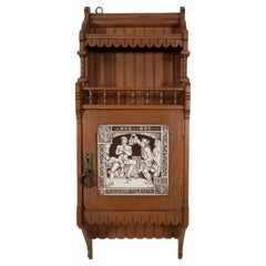 Reformed Gothic Hanging Bookcase, in the style of E W Godwin