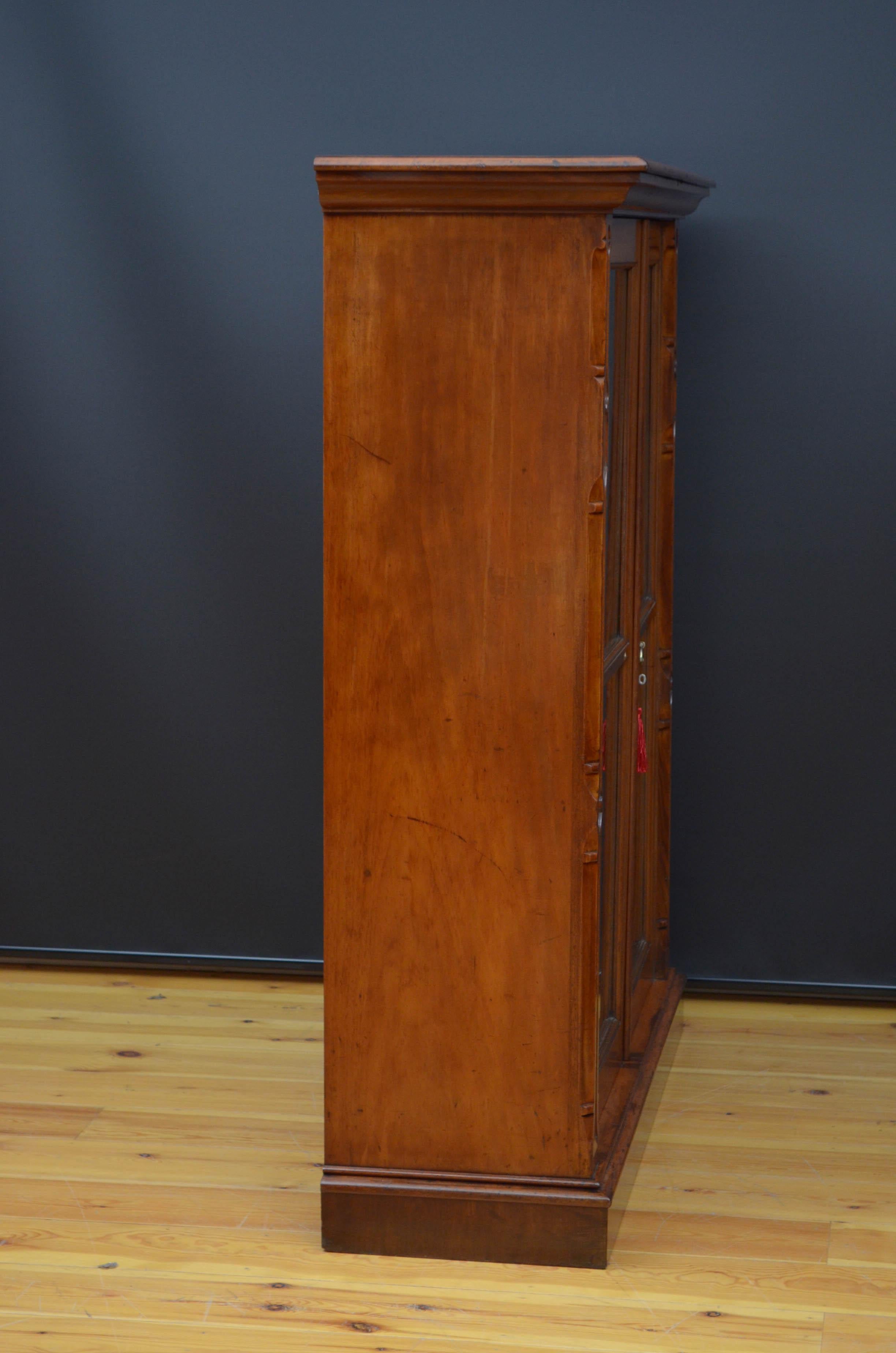Reformed Gothic Mahogany Bookcase For Sale 5