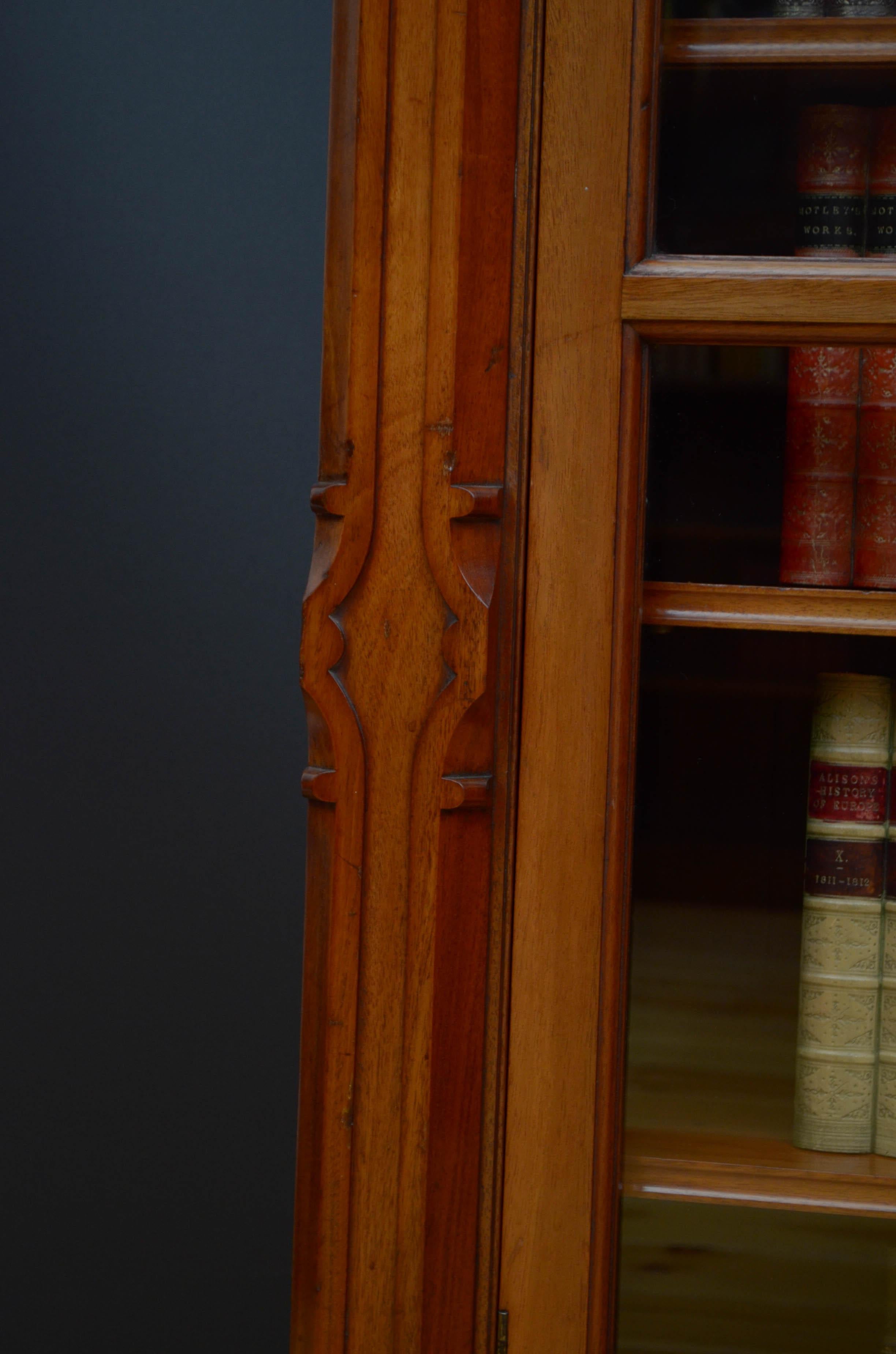 Reformed Gothic Mahogany Bookcase For Sale 1