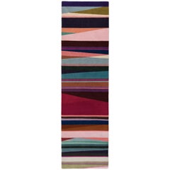 Refraction Bright Hand-Knotted Floor Runner in Wool by Paul Smith