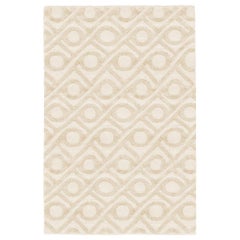Refreshingly Bold Customizable Shapes Weave Rug in Cream Extra Large