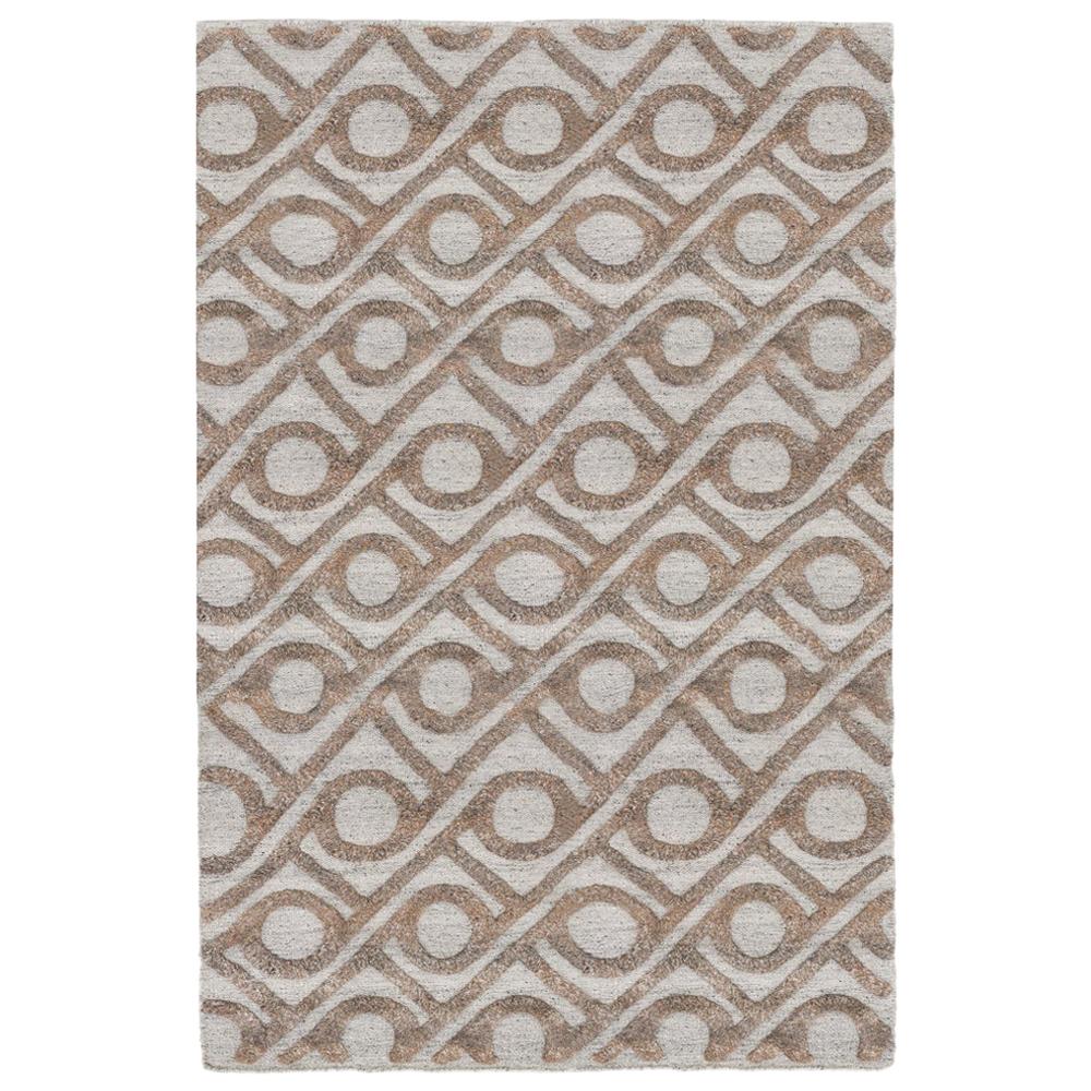 Refreshingly Bold Customizable Shapes Weave Rug in Flint Large