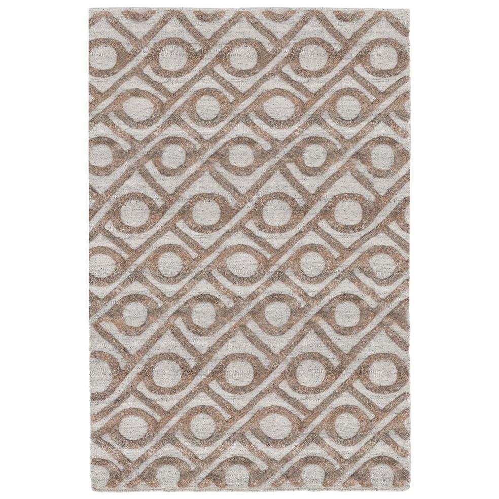 Refreshingly Bold Customizable Shapes Weave Rug in Flint X-Large For Sale