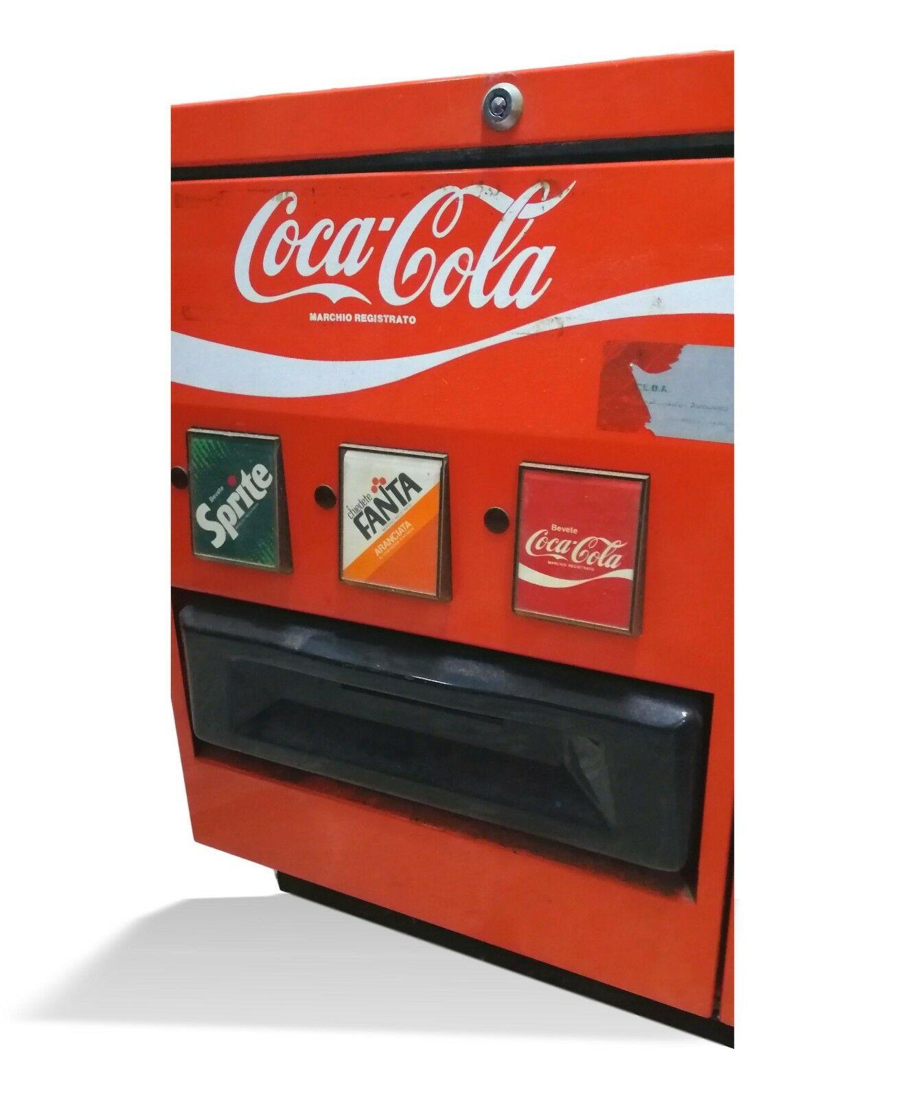 Metal Refrigerated Dispenser of Coca Cola, Fanta and Sprite Cans, 1970s